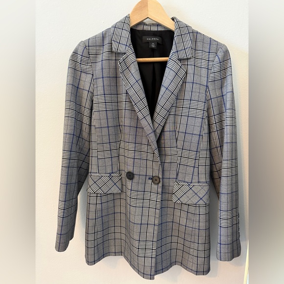 Halogen Jackets & Blazers - Halogen XSP grey plaid boyfriend blazer